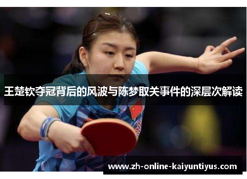王楚钦夺冠背后的风波与陈梦取关事件的深层次解读